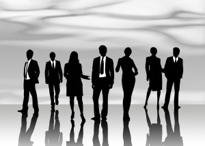 Black and White Pic of Business People